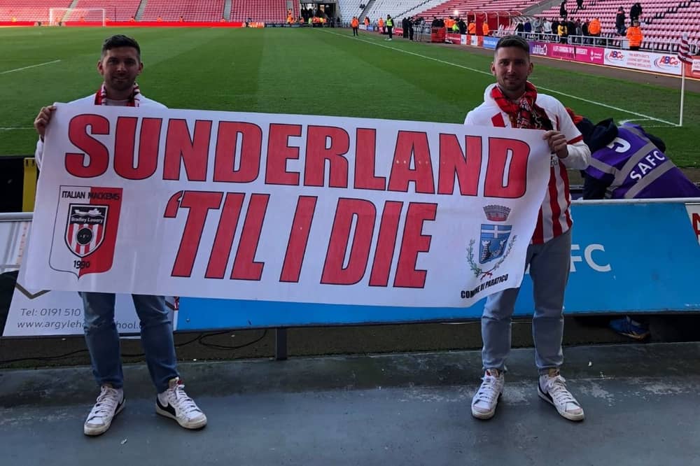 Gianmarco and Matteo Fermi at the Stadium of Light.