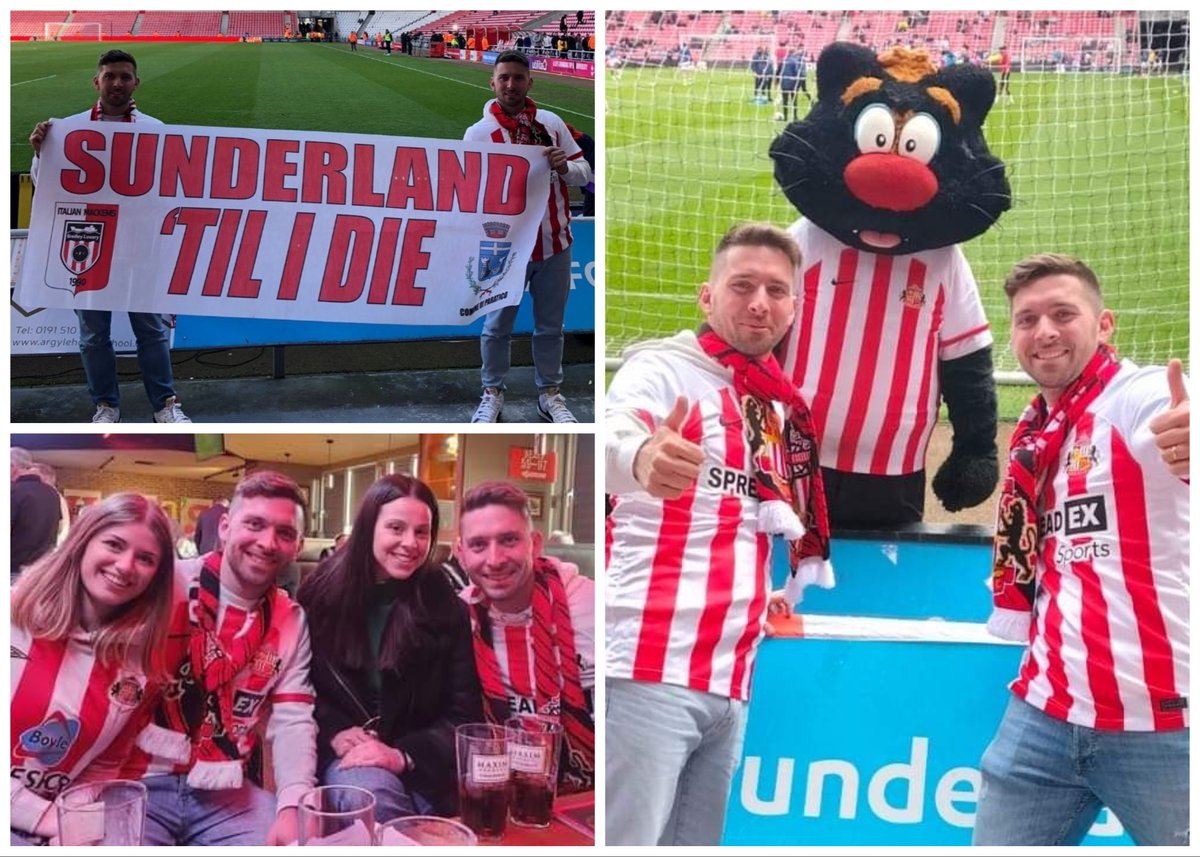 Italian twins who fell in love with Sunderland make their first visit to the Stadium of Light