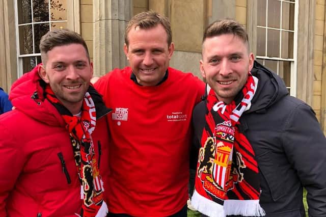 The brothers met Lee Cattermole when they visited the Fans Museum.