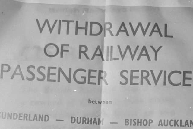 A tough day for Wearside rail passengers who faced these notices in local stations in April 1964.