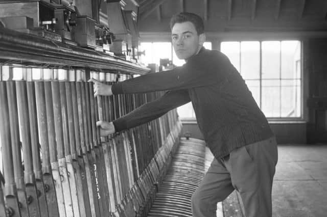 Signalman Terence O'Connor from Boldon Colliery in his Penshaw signal box - 60 years ago today.