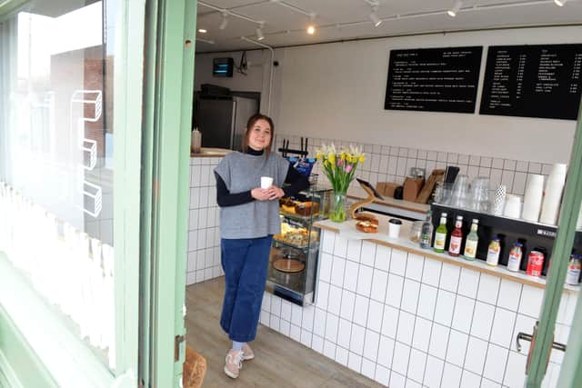 New look Cole kitchen, Roker, with staff member Bethany Stevenson.