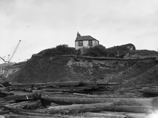 The cottage on Glass House Hill pictured in 1949.