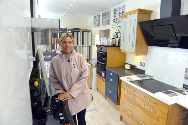 Kitchen Magic is helping Sunderland girl Jessica Hunter by installing a hand basin and toilet in her home. Pictured is owner Margaret Swales.