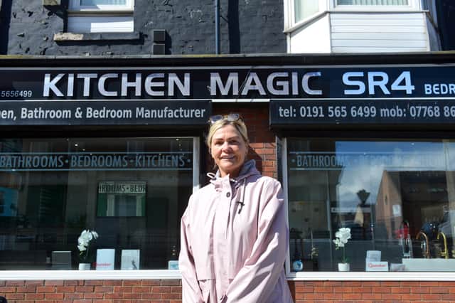 Owner Margaret Swales outside Kitchen Magic SR4.