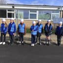 Children from St John Bosco Primary School check in on the remediation work taking place.