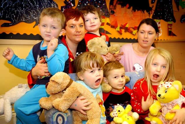These youngsters were nodding off at Buttercups Nursery which held a sleepover for Children In Need in 2004.