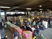 Shoppers flocked to the new Bargain Warehouse Centre.