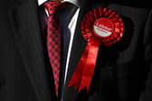 File picture of a Labour rosette. AFP via Getty Images.