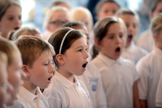 Castletown Primary School choir singing in 2011.