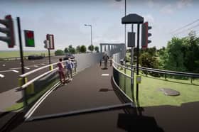 How the new cycle and pedestrian bridge is expected to look.