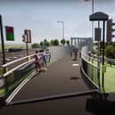 How the new cycle and pedestrian bridge is expected to look.