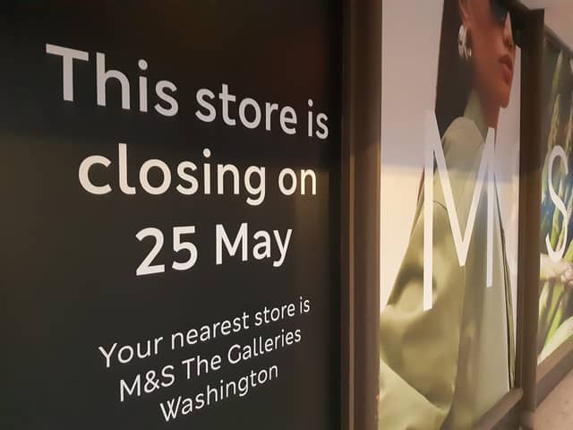 The writing is on the wall for M&S customers in Sunderland city centre.