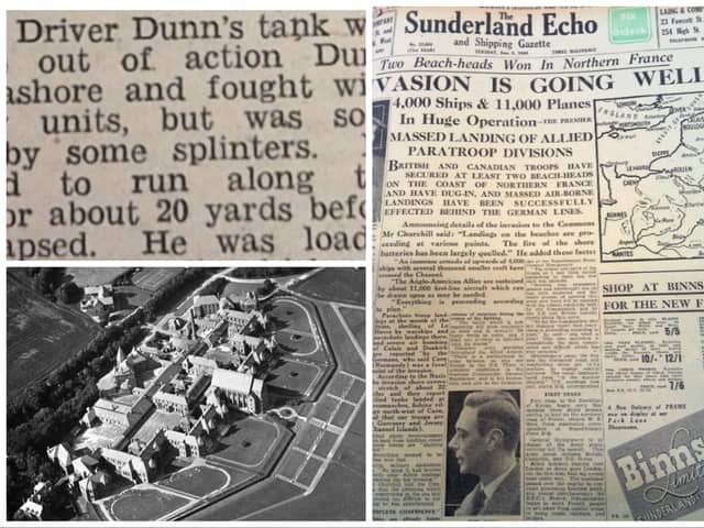 William Dunn's heroics at Normandy were reported in the Sunderland Echo in 1944.