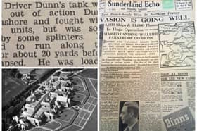 William Dunn's heroics at Normandy were reported in the Sunderland Echo in 1944.