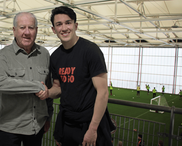 Bob Murray meets an impressed Luke O'Nien at The Beacon of Light.