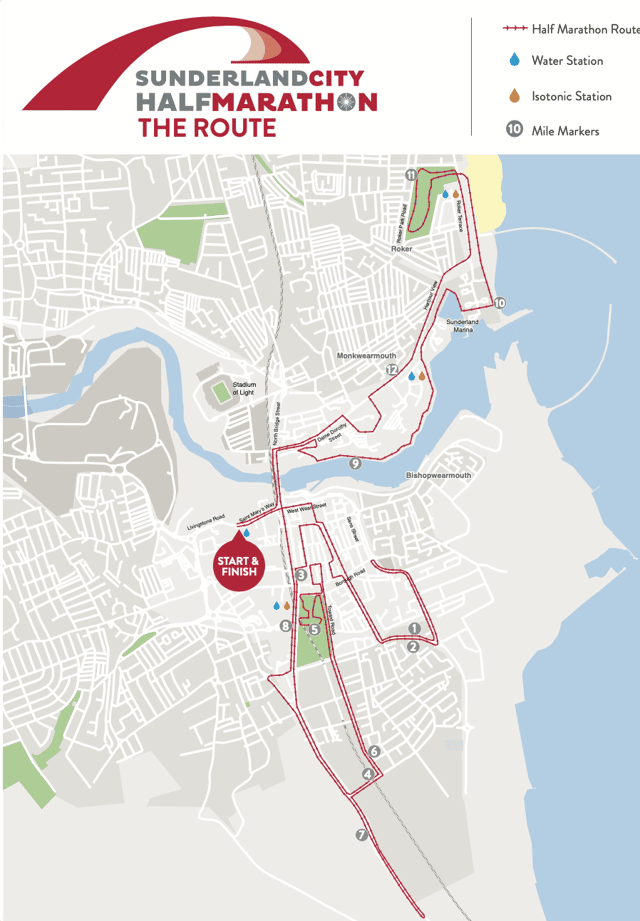 Sunderland half marathon route