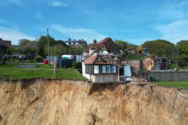 The demolition of Cliff Farm in Trimingham. May 10 2024. 