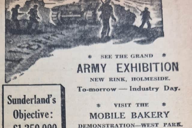 A grand exhibition which was on show at the New Rink in Holmeside during Salute The Soldier Week.