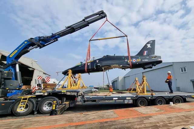The Hawk was delivered on two lorries. Picture courtesy of NELSAM.