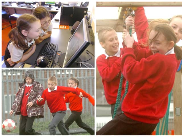 A lunchtime filled with fun for these pupils in 2008.