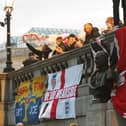 Sunderland fans were in fine voice the night before the final against Wycombe Wanderers at Wembley as thousands of Mackems descended on Trafalgar Square.