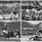 Scenes from Sunderland's 2-0 win at St James' Park in May 1990.