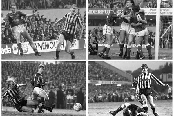 Scenes from Sunderland's 2-0 win at St James' Park in May 1990.
