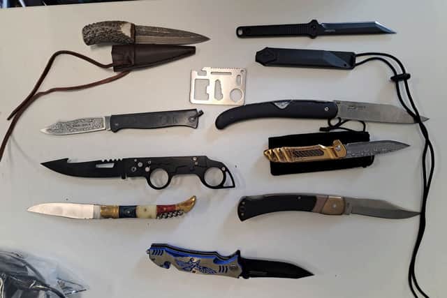 The haul of weapons discovered at the man's address.