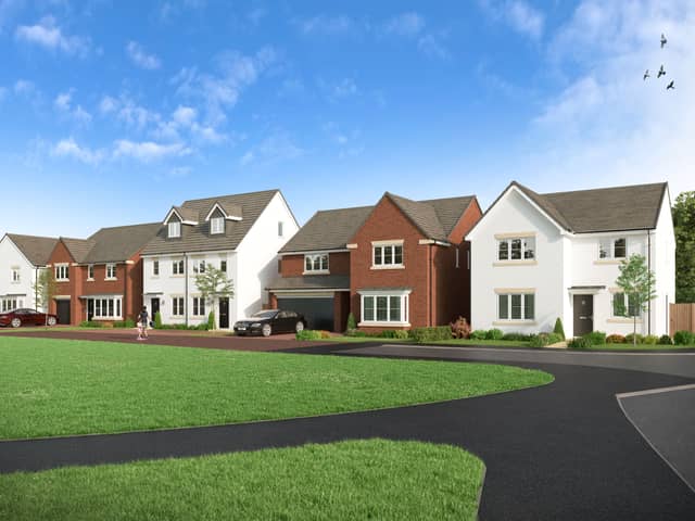 A computer generated image of the Bishops Walk development