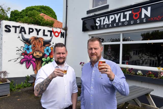  Stapylton Steakhouse by Fox and Tree, Hawthorn Village, Seaham with owners Ian Foxton and Paul Rowntree.