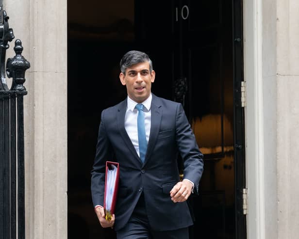 Rishi Sunak leaves Number Ten to go to the House of Commons for Prime Minister's Questions.  Picture: Stefan Rousseau/PA Wire