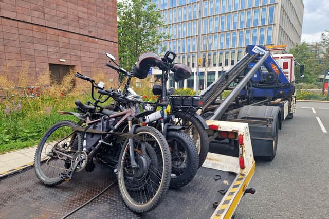 Four illegal bikes seized and crushed in Sunderland