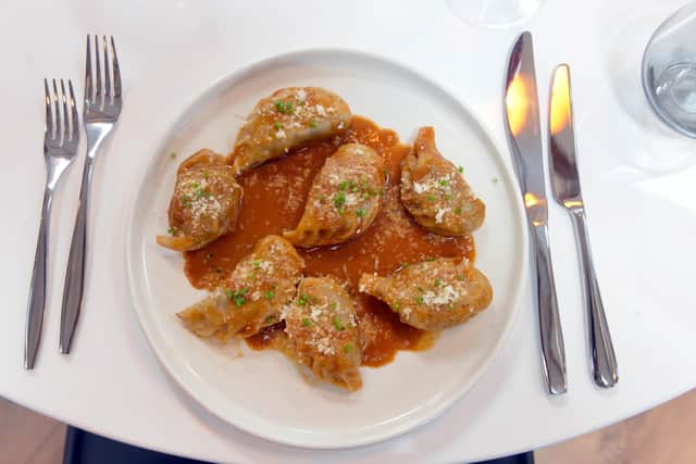 Culurgiones di carne, a traditional Sardinian dish

