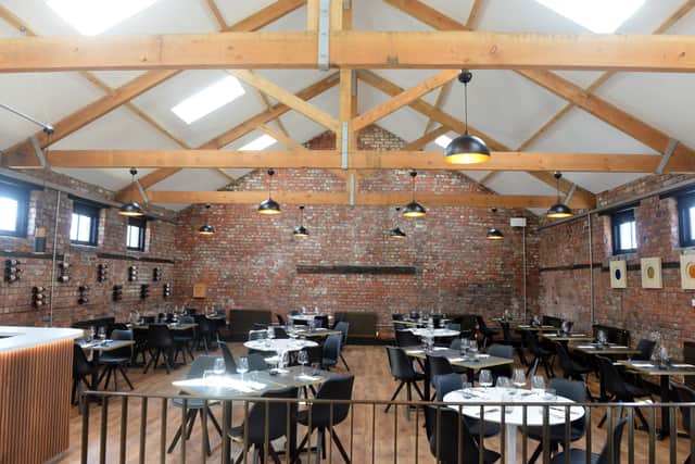 The restaurant is in one of the old stable blocks at the site