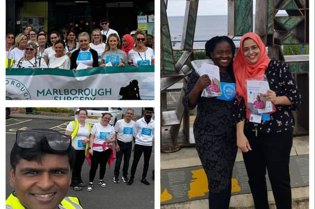 Scenes from the campaign in Seaham to raise awareness of prostate cancer.
