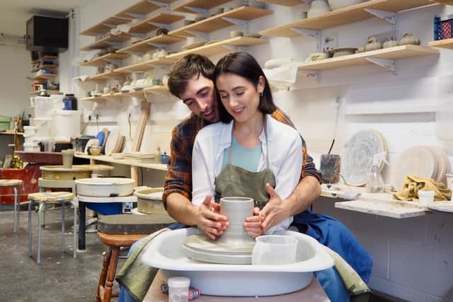 Josh St.Clair and Rebekah Lowings at Mitford Pottery