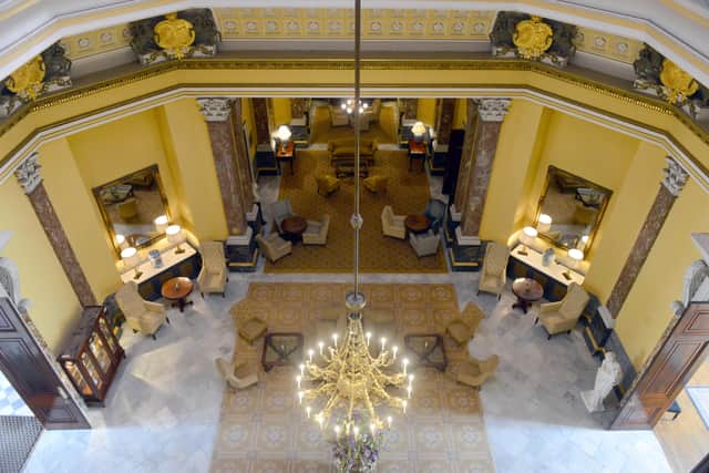 The opulent entrance hall