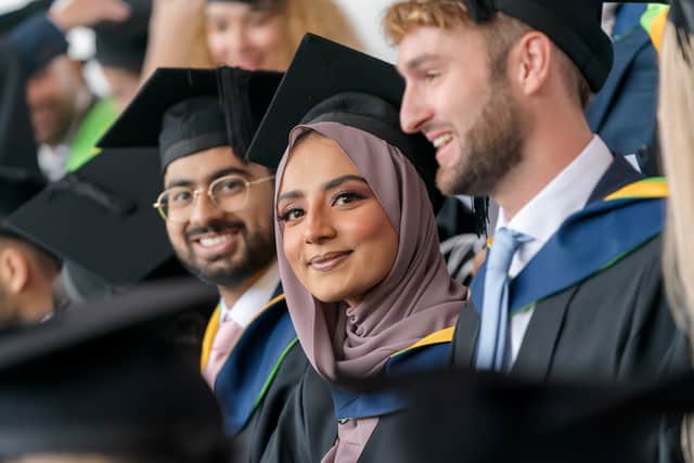 Students graduating from the University of Sunderland.