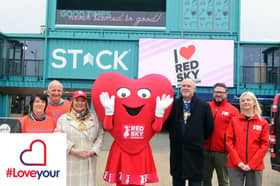 Mayor of Sunderland Cllr Allison Chisnall and consort Alistair Thomson welcome the Sunderland Lions Club and Red Sky Foundation ahead of the annual Boxing Day dip.