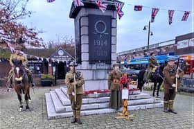 Remembrance Sunday at Southwick War Memorial.