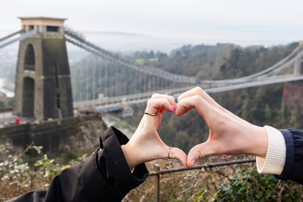 It comes after Bristolians were ranked as the most romantic in the UK