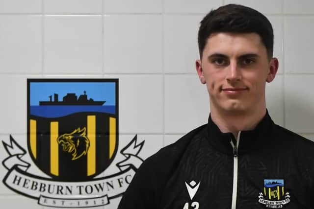 Sunderland goalkeeper Dan Cameron during his loan spell with Northern Premier League club Hebburn Town (photo Tyler Lopes)