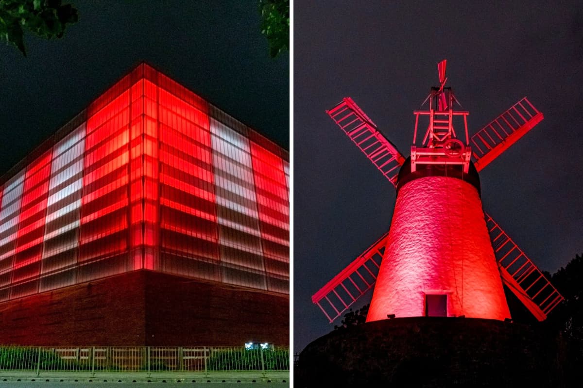 Red Landmarks City's iconic landmarks to be lit up red and white ahead of Sunderland ...