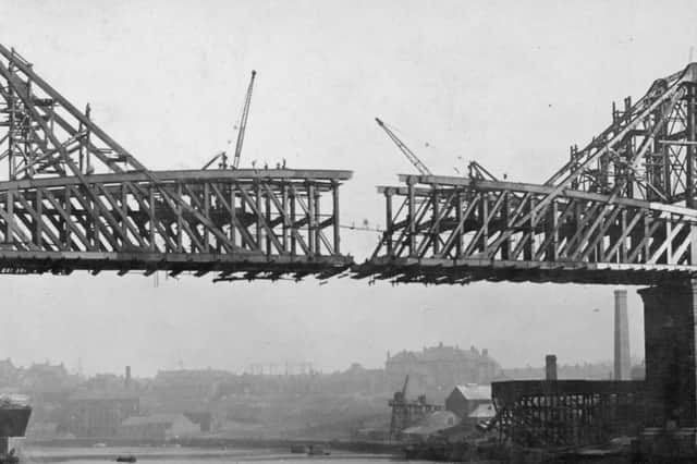 Queen Alexandra Bridge nearing completion in 1909.