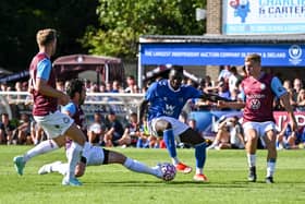 Ahmed Abdullahi in action at South Shields. Pic by Chris Fryatt