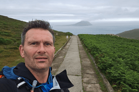 Mark during the WAUT Wales Ultra 50-mile trail, his first challenge.