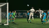 Horden CW goalkeeper Robert Dean in action during their 1-1 draw at Newcastle Blue Star (photo Ben Cuthbertson)