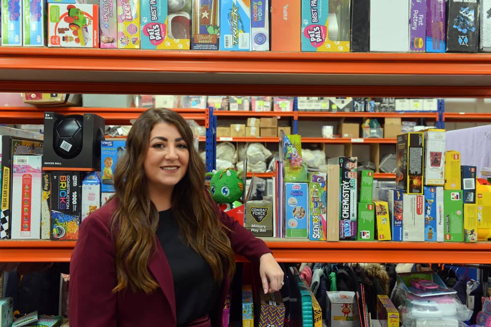 The unveiling of the new Love Amelia premises with founder Steph Capewell in the space which can hold more items for the famlies who are in need.