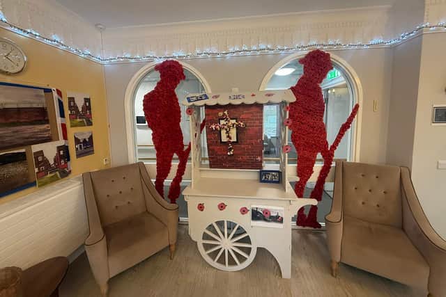 The display which can be seen at the care home.